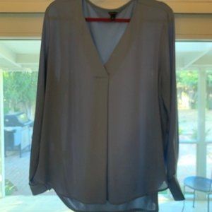Dusty Blue Long Sleeve Blouse